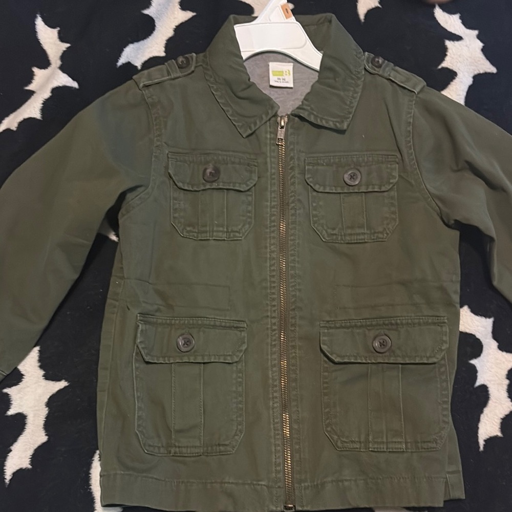 Crazy 8 Green Utility Jacket with Collared Neckline
